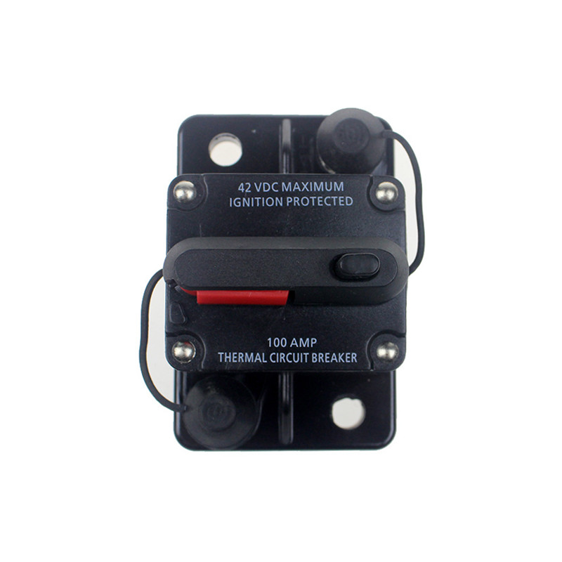 12V 24VDC 60A 80A 100A 150A 200A 250A 300A Colornegro Hogar Sistema solar impermeable Circuit Circuiter Restablecer Inversor Fusible